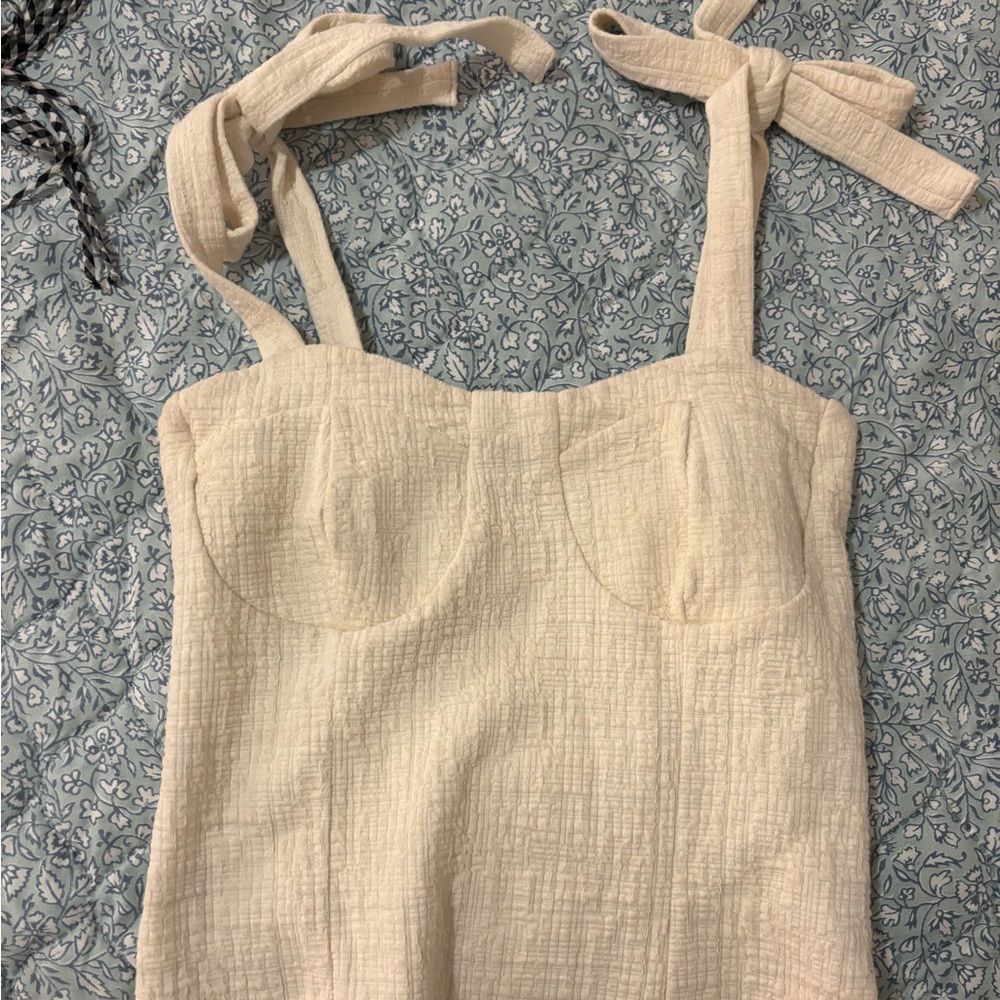 Anthropologie bow toe shoulder top